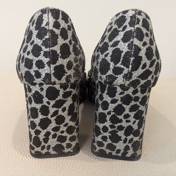 Sergio Rossi Glittered leopard-print woven print - Picture 3 of 4